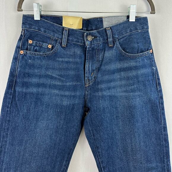 NWT Dark Wash Women’s 505 Levi’s Cropped Straight Leg Jeans Size W28 - Picture 2 of 5